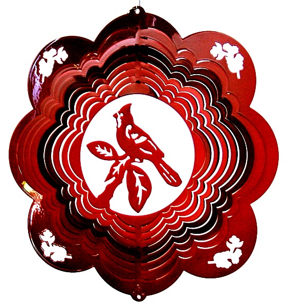 12 Inch Wind Spinner Stainless Steel Lady Bug Red 