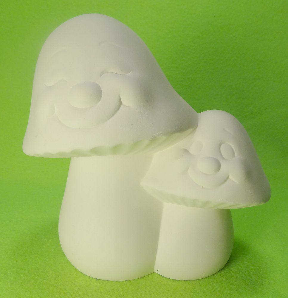 Mushroom Fungus Sign Ready to Paint Unpainted Ceramic Bisque 