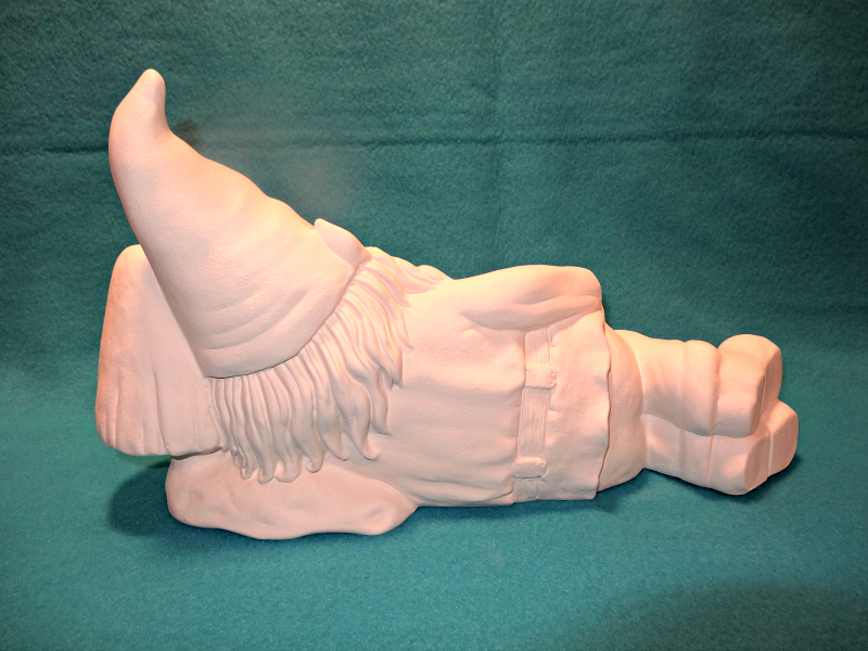 Nod Gnome 15 x 9 Ceramic Bisque Ready to Paint 