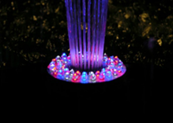 Over 700 LED Color Changing Pool Pond Floating Fountain with multiple spray head 